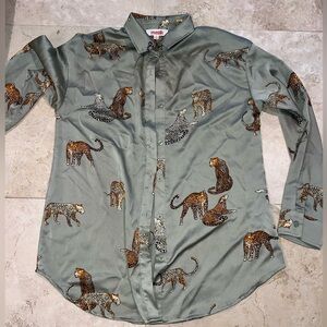 Mazik Green Button Down Size S